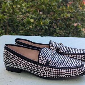 Sam Edelman Black Loafers with Silver Embellishments